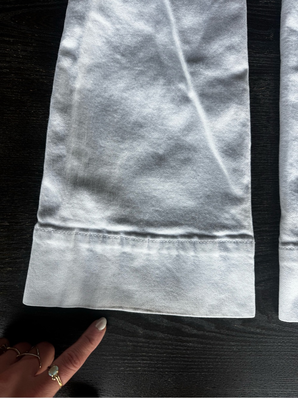 American Eagle Outfitters White Boot Cut Jeans with Button Up Back Pockets - Picture 9 of 11